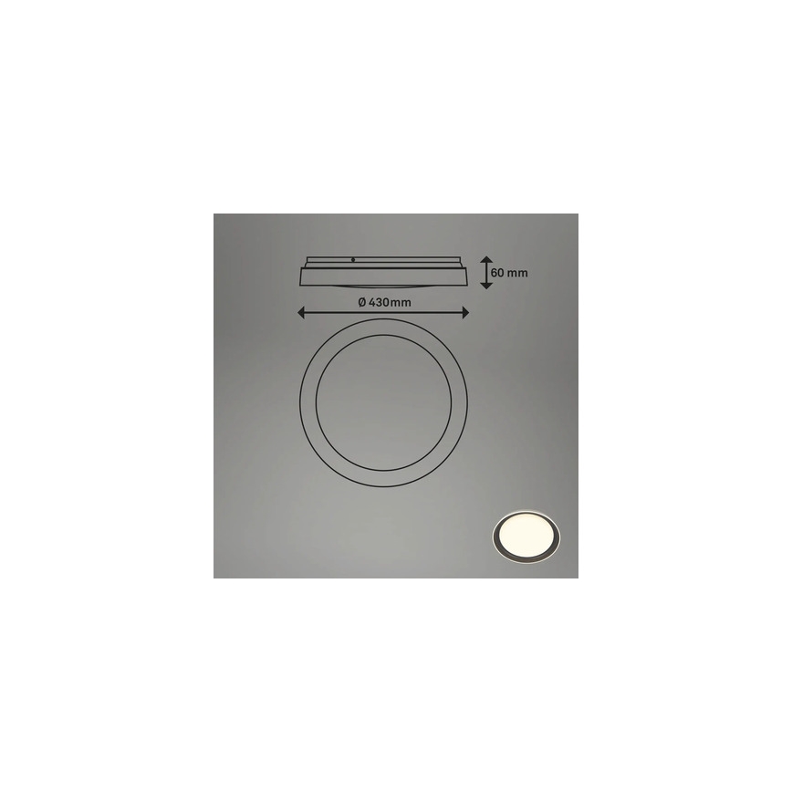 Brilo - LED griestu gaismeklis IJUS LED/24W/230V 3000K Ø 43 cm
