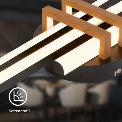 Brilo - LED griestu gaismeklis TINKA LED/21W/230V 3000K melns