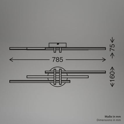 Brilo - LED griestu gaismeklis TINKA LED/21W/230V 3000K melns