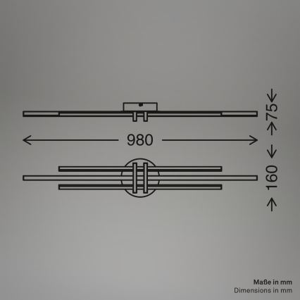 Brilo - LED griestu gaismeklis TINKA LED/30W/230V 3000K vara krāsā