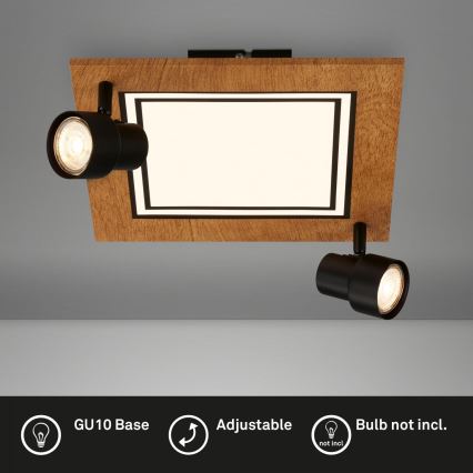 Brilo - LED Griestu lampa LED/12W/230V + 2xGU10/9W 3000K