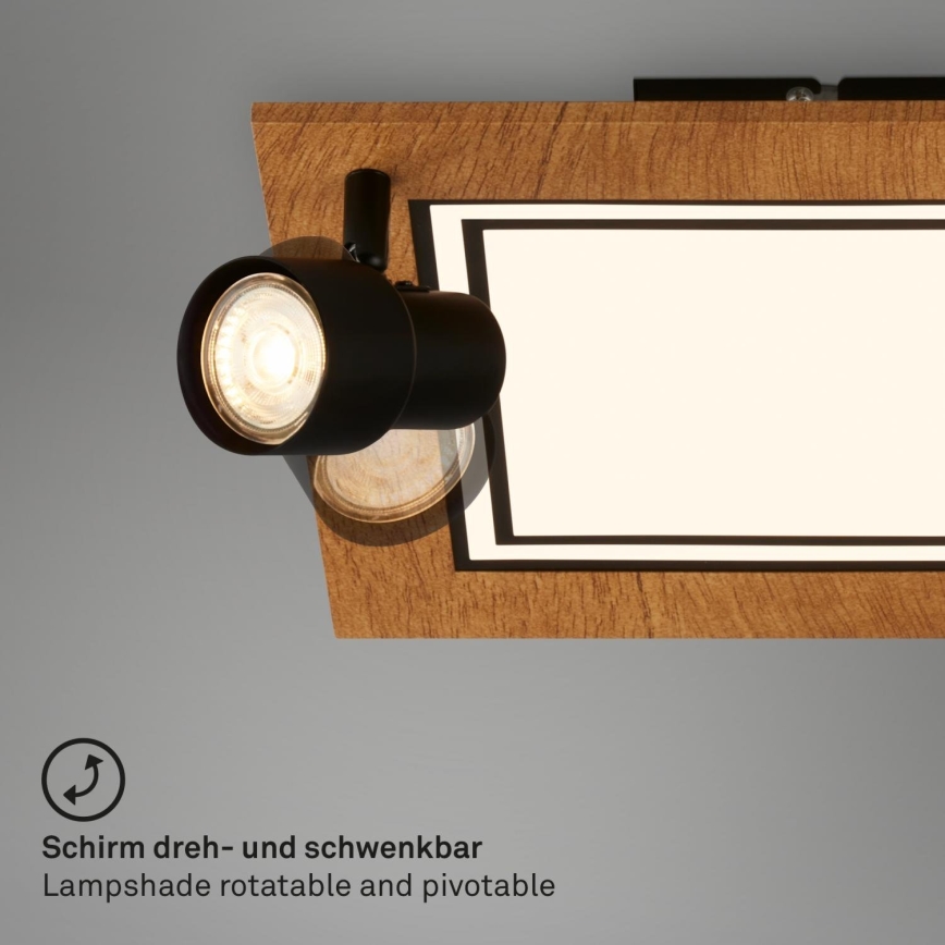 Brilo - LED Griestu lampa LED/12W/230V + 2xGU10/9W 3000K