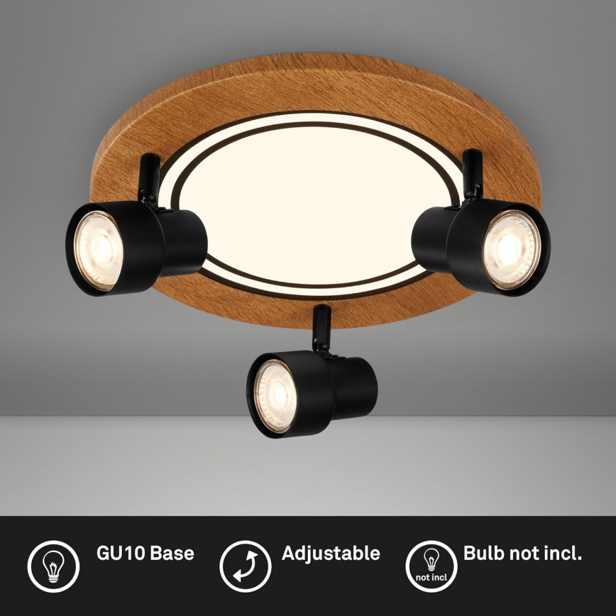 Brilo - LED Griestu lampa LED/12W/230V + 3xGU10/9W 3000K