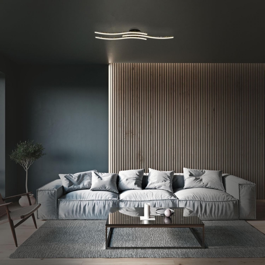 Brilo - LED Griestu lampa LED/19W/230V 3000K melna