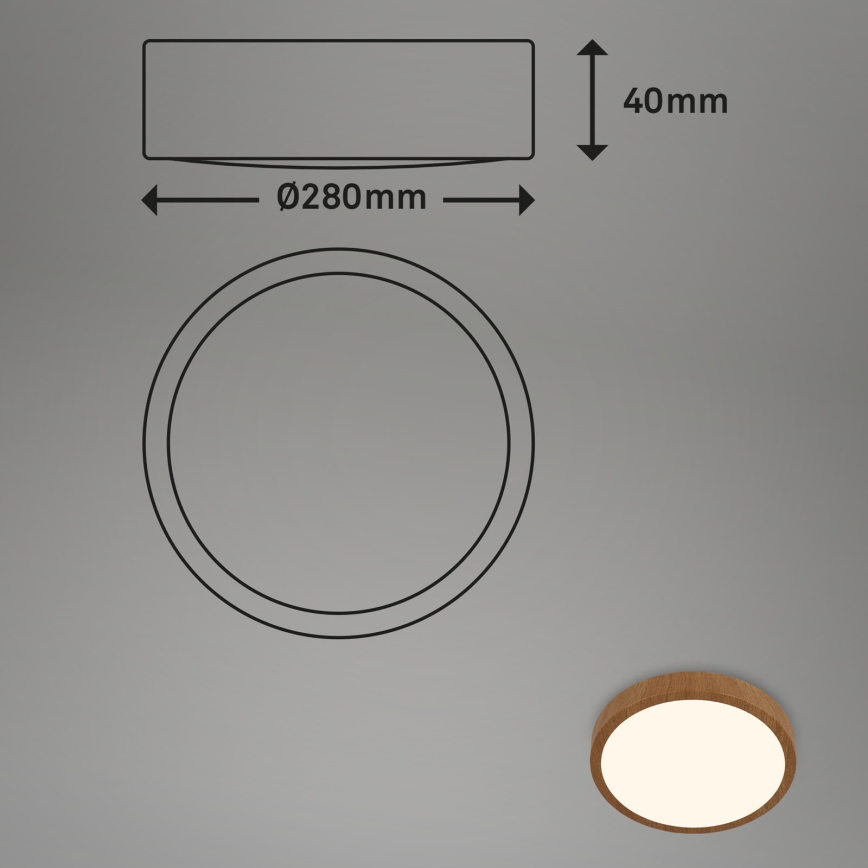 Brilo - LED Griestu lampa RUNA LED/12W/230V