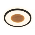 Brilo - LED griestu lampa SUFIT WOOD LED/18W/230V 3000K Ø 29 cm