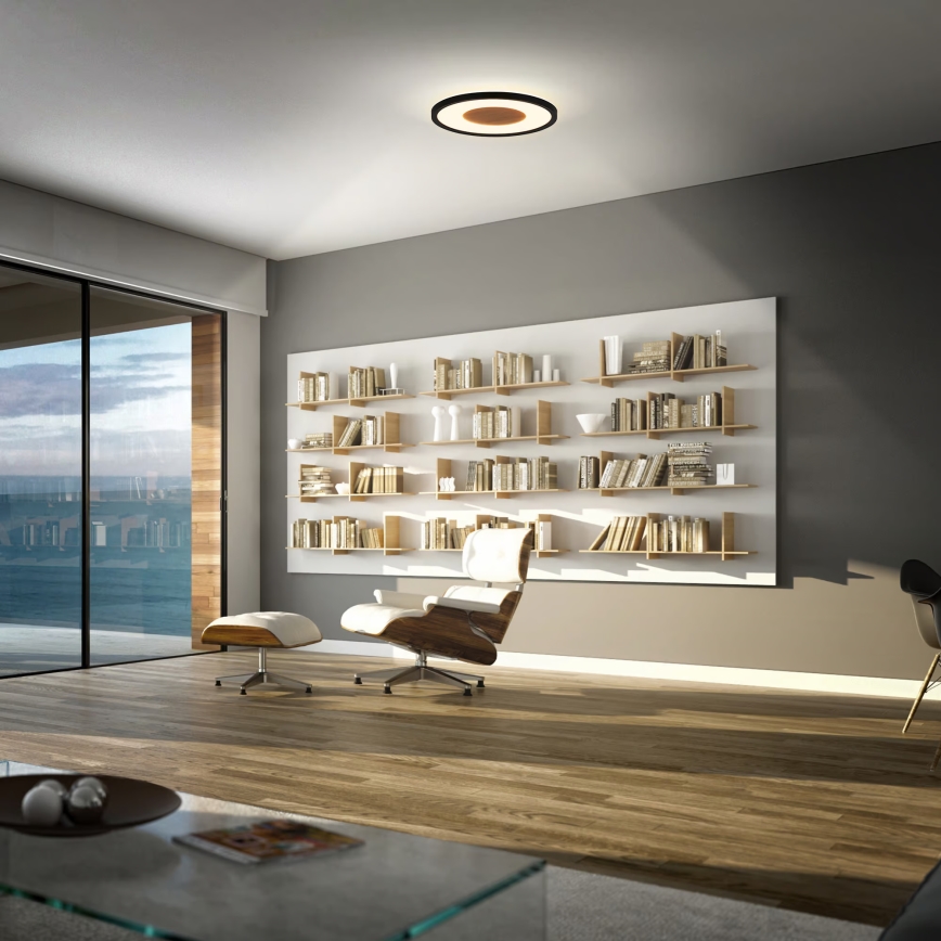 Brilo - LED griestu lampa SUFIT WOOD LED/18W/230V 3000K Ø 29 cm