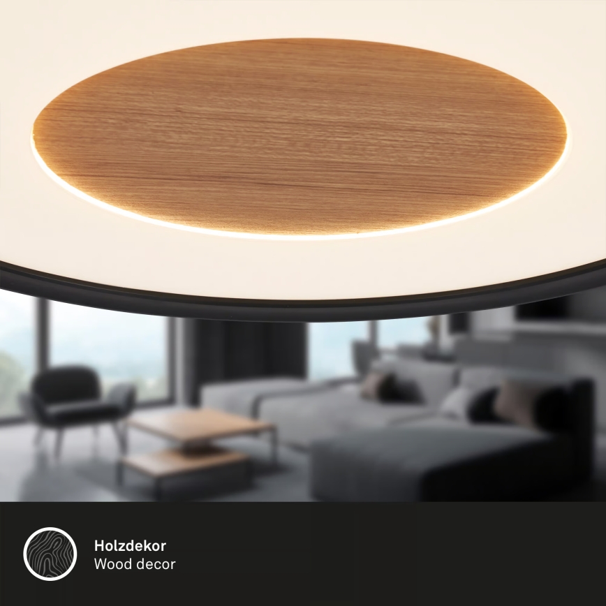 Brilo - LED griestu lampa SUFIT WOOD LED/18W/230V 3000K Ø 29 cm