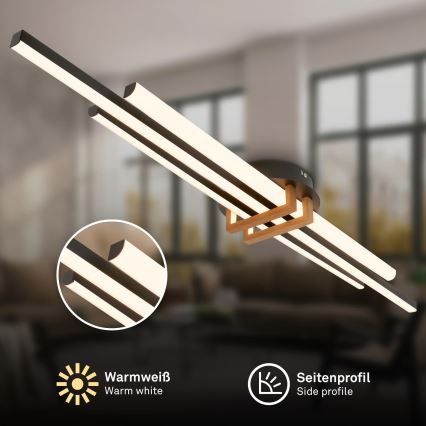 Brilo - LED griestu lampa TINKA LED/30W/230V 3000K melna