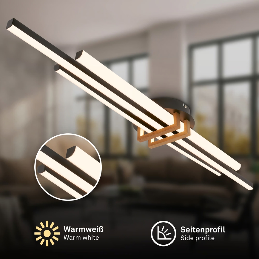 Brilo - LED griestu lampa TINKA LED/30W/230V 3000K melna