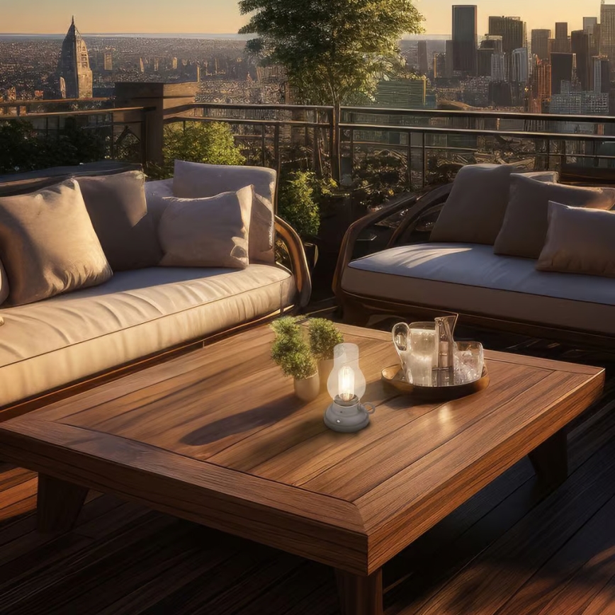 Brilo - LED regulējama āra uzlādējamā galda lampa KANEA LED/1,5W/5V IP44 1200 mAh antracīts