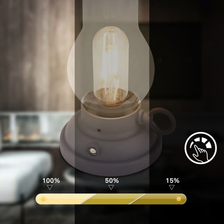 Brilo - LED regulējama āra uzlādējamā galda lampa KANEA LED/1,5W/5V IP44 1200 mAh antracīts