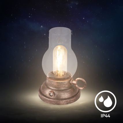 Brilo - LED ar regulējamu spilgtumu āra uzlādējamā galda lampa KANEA LED/1,5W/5V IP44 1200 mAh bronzas