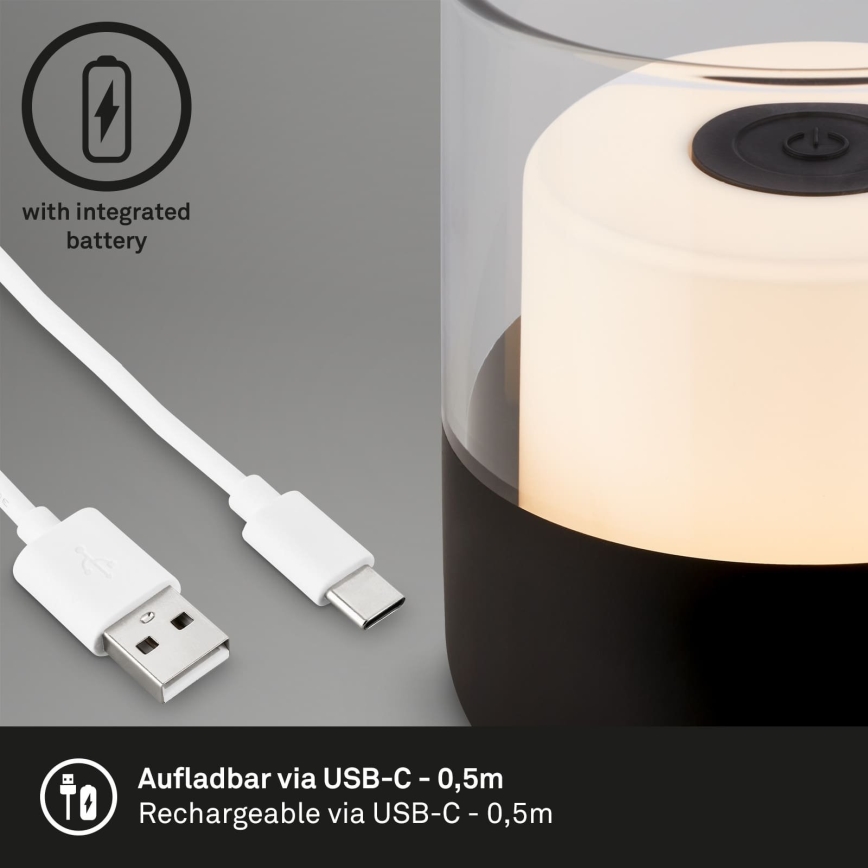 Brilo - LED regulējamā uzlādējamā āra galda lampa LILET LED/2W/5V IP44