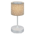 Brilo - LED regulējama uzlādējama āra galda lampa LOLE LED/3W/5V 2000mAh IP44 sudraba/beige