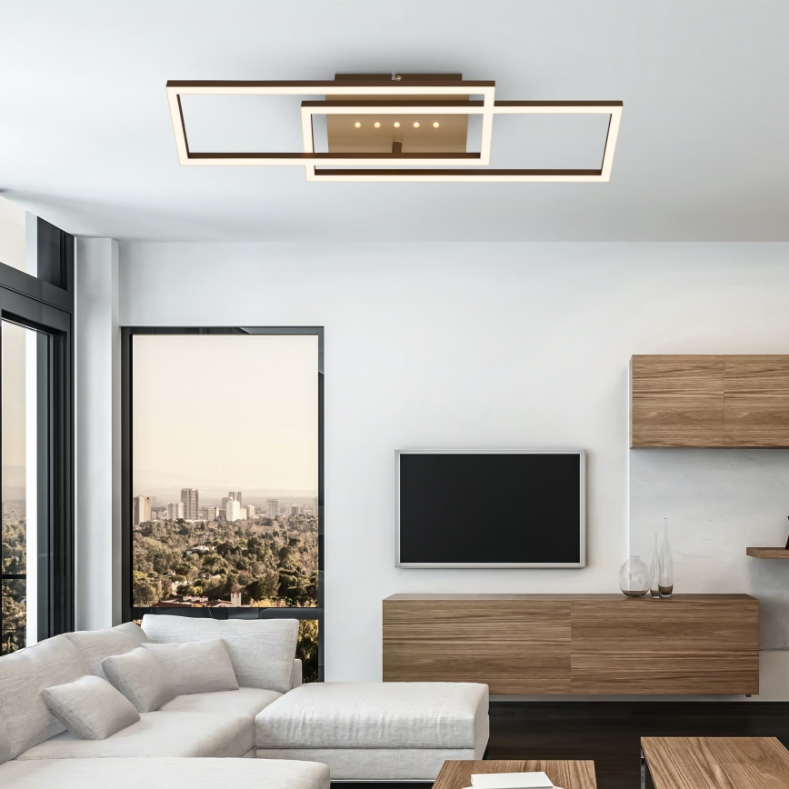 Brilo - LED regulējams griestu gaismeklis LED/30W/230V 3000K brūns