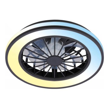 Brilo - LED regulējams griestu ventilators VENTURO LED/24W/230V 3000-6500K melns + tālvadība