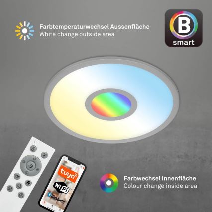 Brilo - LED RGB Aptumšojama griestu lampa CENTRO LED/24W/230V 2700-6500K Wi-Fi Tuya + tālvadības pults
