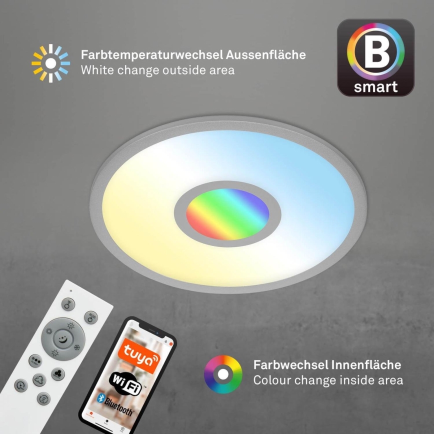 Brilo - LED RGB Aptumšojama griestu lampa CENTRO LED/24W/230V 2700-6500K Wi-Fi Tuya + tālvadības pults