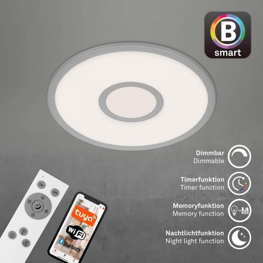 Brilo - LED RGB Aptumšojama griestu lampa CENTRO LED/24W/230V 2700-6500K Wi-Fi Tuya + tālvadības pults