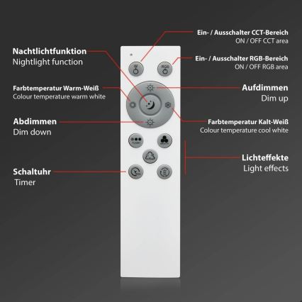 Brilo - LED RGB Aptumšojama griestu lampa CENTRO LED/24W/230V 2700-6500K Wi-Fi Tuya + tālvadības pults