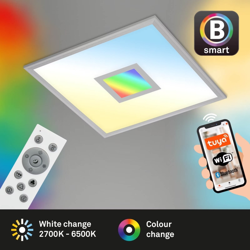 Brilo - LED RGB Aptumšojama griestu lampa CENTRO LED/24W/230V 2700-6500K Wi-Fi Tuya + tālvadības pults