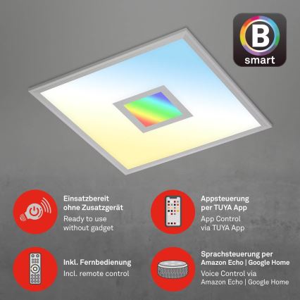 Brilo - LED RGB Aptumšojama griestu lampa CENTRO LED/24W/230V 2700-6500K Wi-Fi Tuya + tālvadības pults