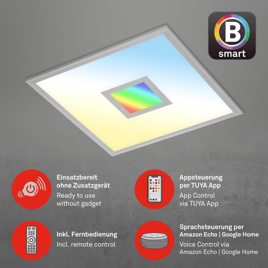 Brilo - LED RGB Aptumšojama griestu lampa CENTRO LED/24W/230V 2700-6500K Wi-Fi Tuya + tālvadības pults