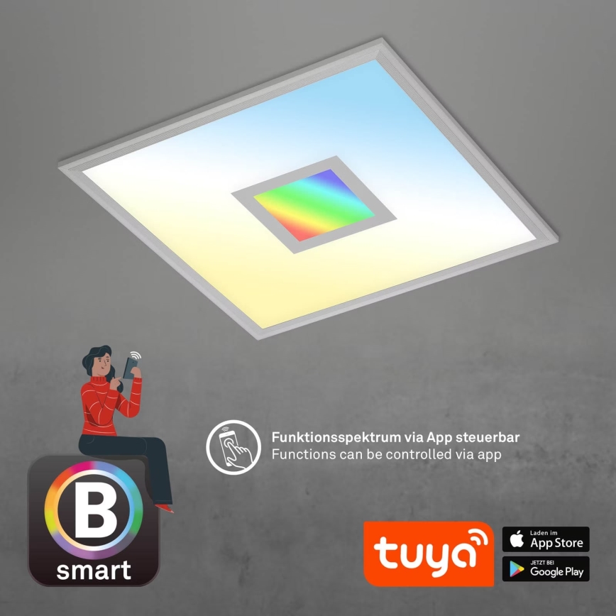 Brilo - LED RGB Aptumšojama griestu lampa CENTRO LED/24W/230V 2700-6500K Wi-Fi Tuya + tālvadības pults