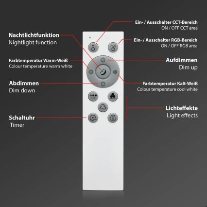 Brilo - LED RGB Aptumšojama griestu lampa CENTRO LED/24W/230V 2700-6500K Wi-Fi Tuya + tālvadības pults