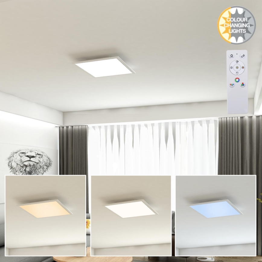 Brilo - LED RGB Aptumšojama griestu lampa COLOUR LED/15W/230V 3000-6500K + tālvadības pults