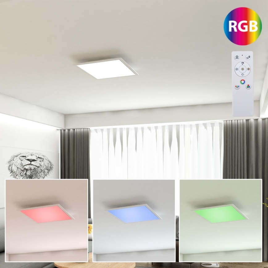 Brilo - LED RGB Aptumšojama griestu lampa COLOUR LED/15W/230V 3000-6500K + tālvadības pults