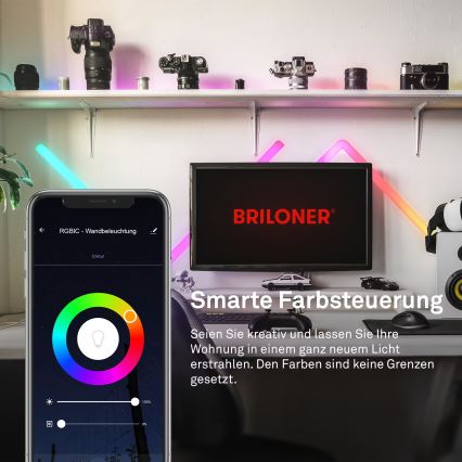 Brilo - LED RGBIC Aptumšojama lampa sliede Viedā LED/24W/230V Wi-Fi Tuya