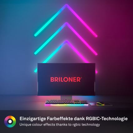 Brilo - LED RGBIC Aptumšojama lampa sliede Viedā LED/24W/230V Wi-Fi Tuya