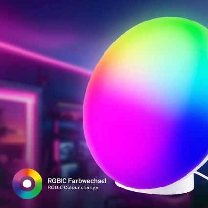 Brilo - LED RGBIC ar regulējamu spilgtumu galda lampa TARA LED/6W/230V 3000-6500K balta + tālvadības pults
