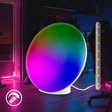 Brilo - LED RGBIC ar regulējamu spilgtumu galda lampa TARA LED/6W/230V 3000-6500K balta + tālvadības pults