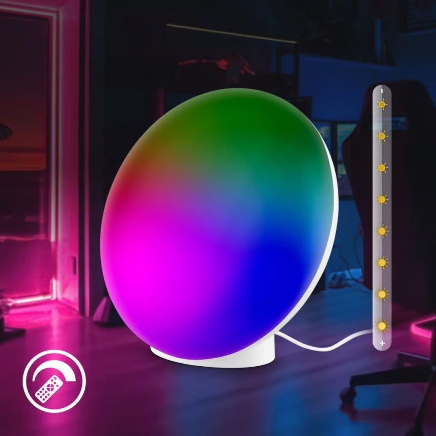 Brilo - LED RGBIC ar regulējamu spilgtumu galda lampa TARA LED/6W/230V 3000-6500K balta + tālvadības pults