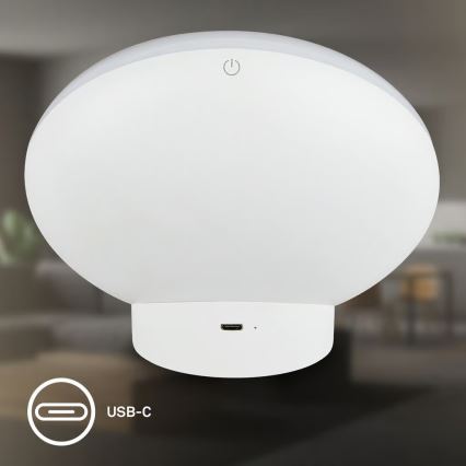 Brilo - LED RGBIC ar regulējamu spilgtumu galda lampa TARA LED/6W/230V 3000-6500K balta + tālvadības pults