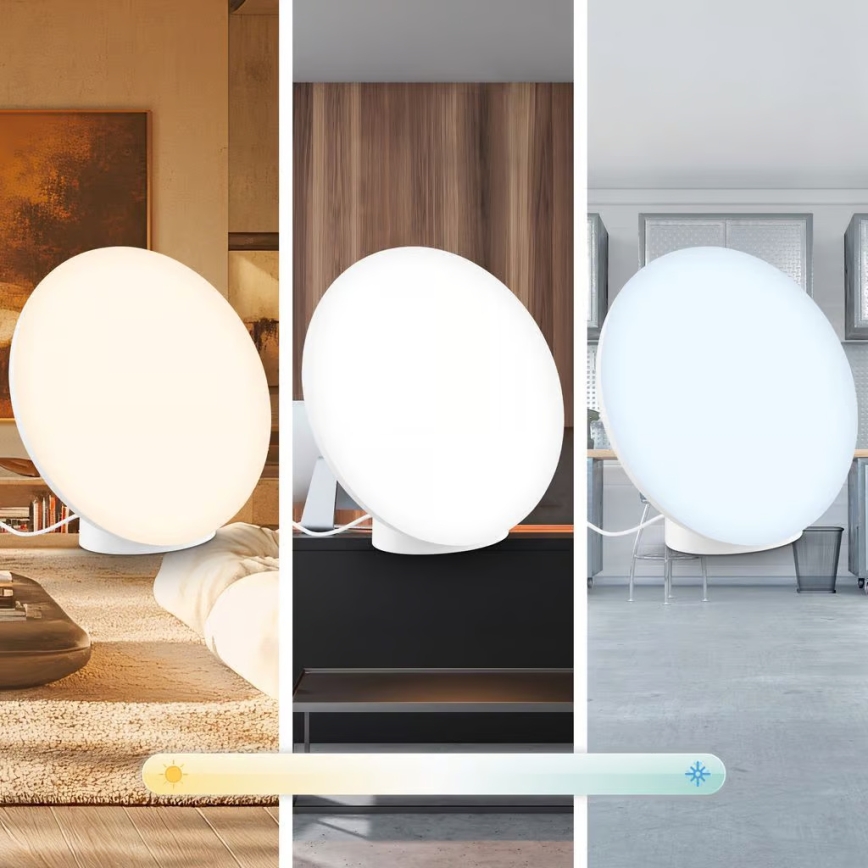 Brilo - LED RGBIC ar regulējamu spilgtumu galda lampa TARA LED/6W/230V 3000-6500K balta + tālvadības pults