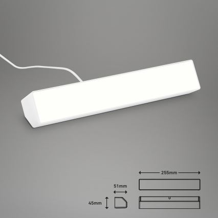 Brilo - LED RGBW Aptumšojama galda lampa LED/9W/230V 3000-6500K Wi-Fi Tuya + tālvadības pults