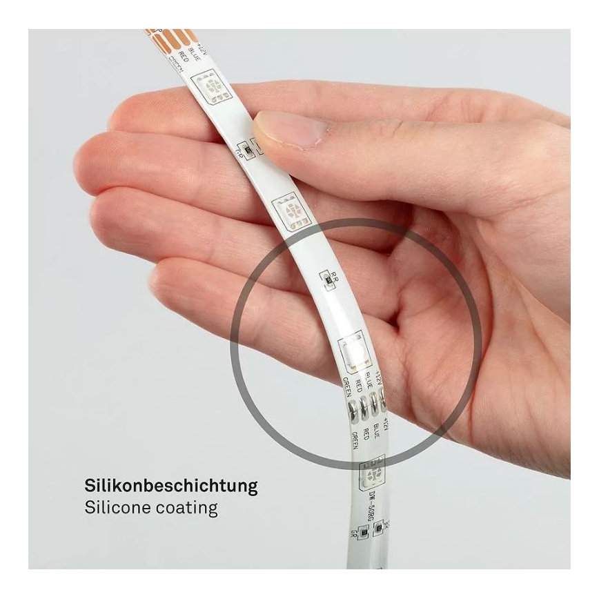 Brilo - LED RGBW Aptumšojama josla 6,5m LED/22W/230V + tālvadības pults