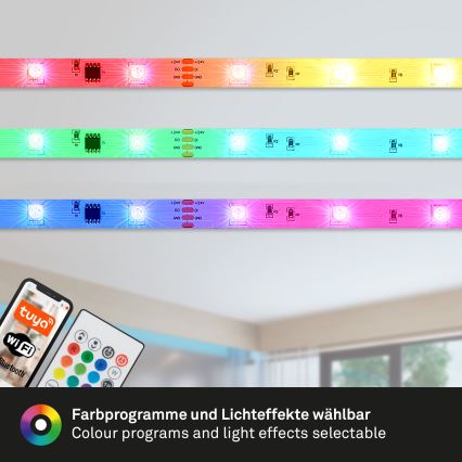 Brilo - LED RGBW Aptumšojama josla MUSIC 6,65m LED/18W/230V Wi-Fi Tuya + tālvadības pults