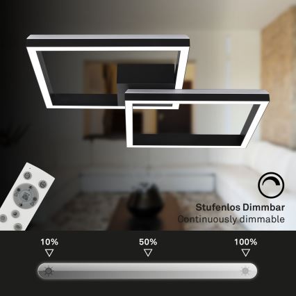 Brilo - LED RGBW Aptumšojama virsapmetuma lustra FRAME 2xLED/17W/230V 2700-6500K + tālvadības pults