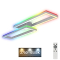 Brilo - LED RGBW Aptumšojama virsapmetuma lustra FRAME 2xLED/21W/230V 2700-6500K + tālvadības pults