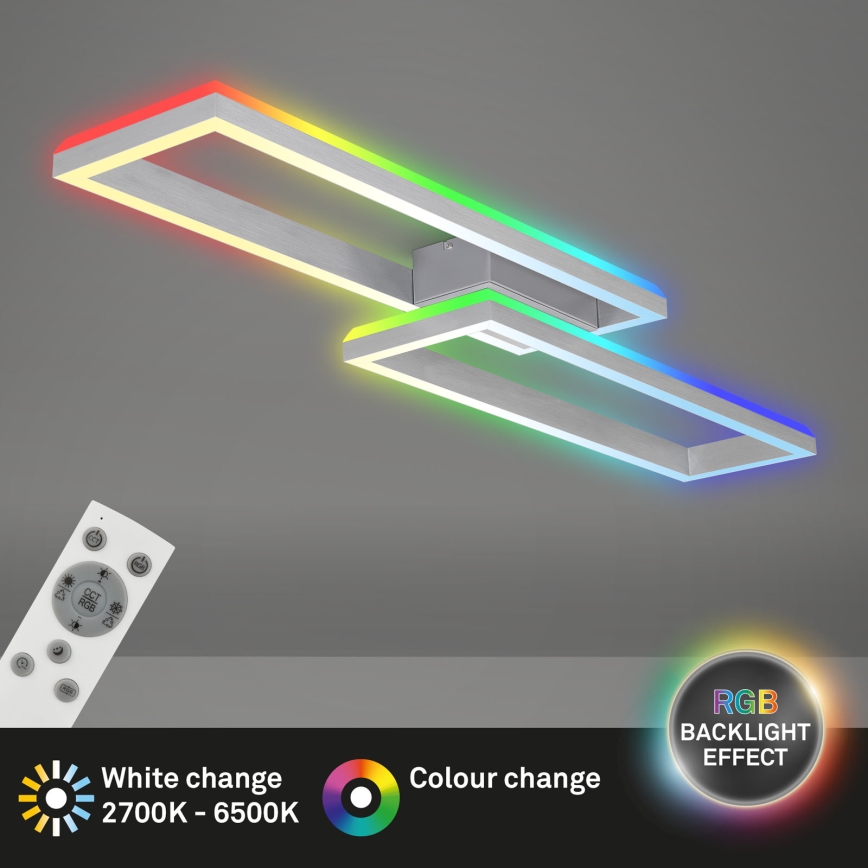 Brilo - LED RGBW Aptumšojama virsapmetuma lustra FRAME 2xLED/21W/230V 2700-6500K + tālvadības pults