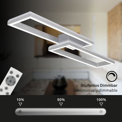 Brilo - LED RGBW Aptumšojama virsapmetuma lustra FRAME 2xLED/21W/230V 2700-6500K + tālvadības pults