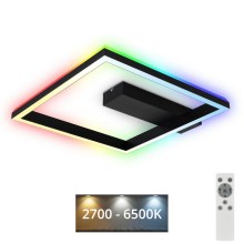 Brilo - LED RGBW Aptumšojama virsapmetuma lustra FRAME LED/18W/230V 2700-6500K + tālvadības pults
