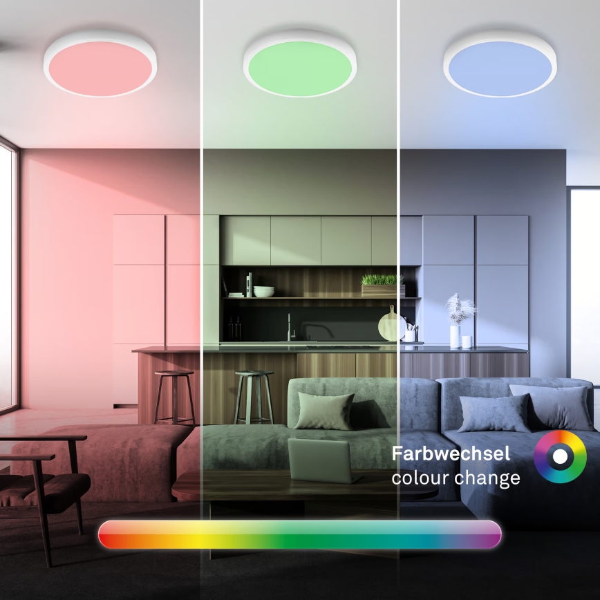 Brilo - LED RGBW aptumšojams griestu gaismeklis LED/20W/230V 2200-6500K Wi-Fi Tuya Ø 27 cm