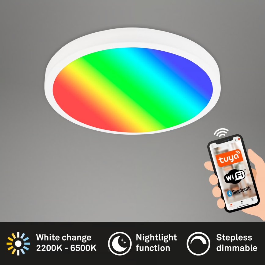 Brilo - LED RGBW aptumšojams griestu gaismeklis LED/20W/230V 2200-6500K Wi-Fi Tuya Ø 27 cm