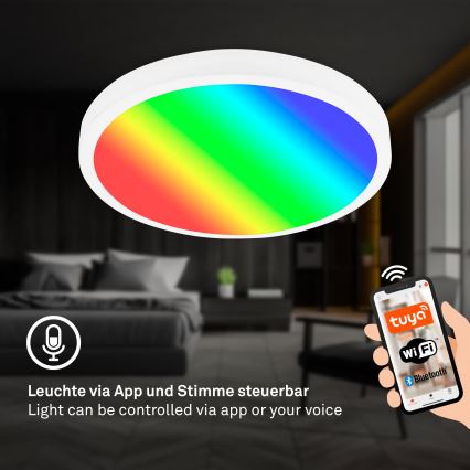 Brilo - LED RGBW aptumšojams griestu gaismeklis LED/20W/230V 2200-6500K Wi-Fi Tuya Ø 27 cm
